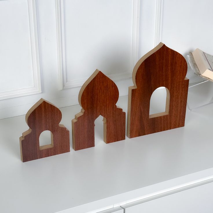 Déco Ramadan en Bois – Élégance et Spiritualité en 3 Pièces