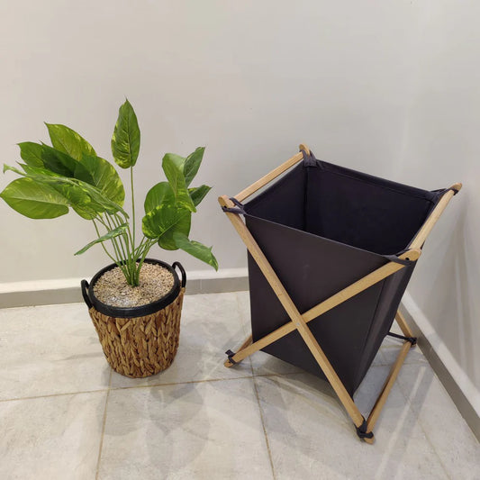 Panier à linge pliable en bois – Élégance & praticité au quotidien